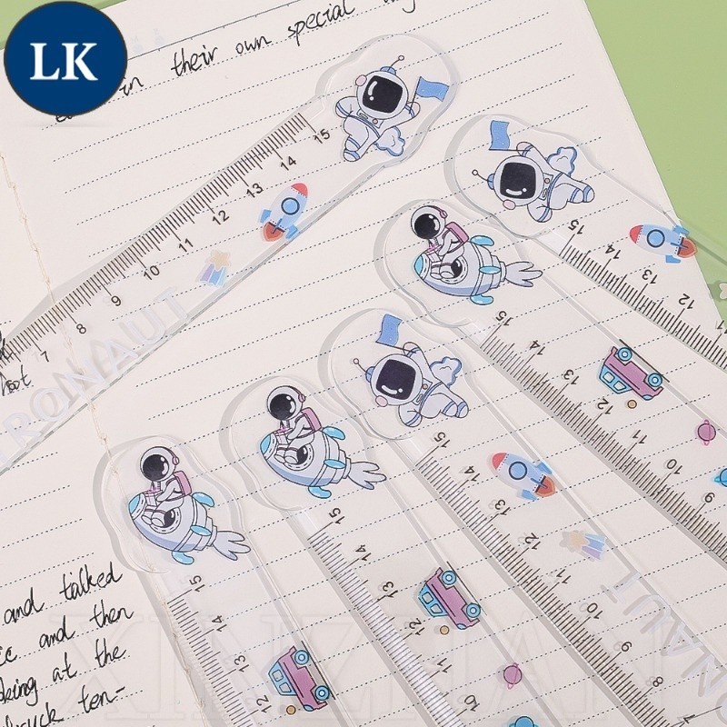 LK Creative Cartoon Astronaut Straight Ruler / Transparent Acrylic ...