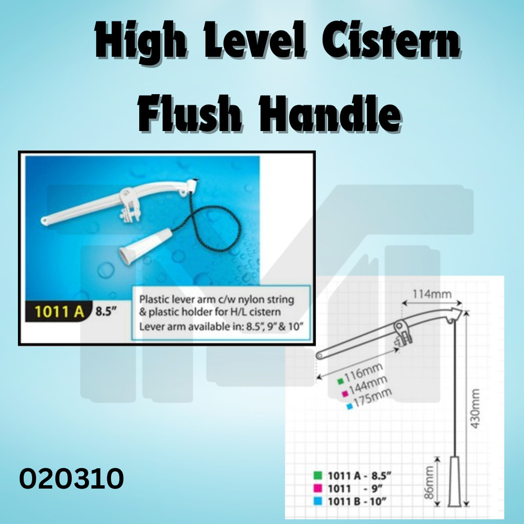 Flush Handle With Nylon Rope For High Level Cistern Toilet Use ...