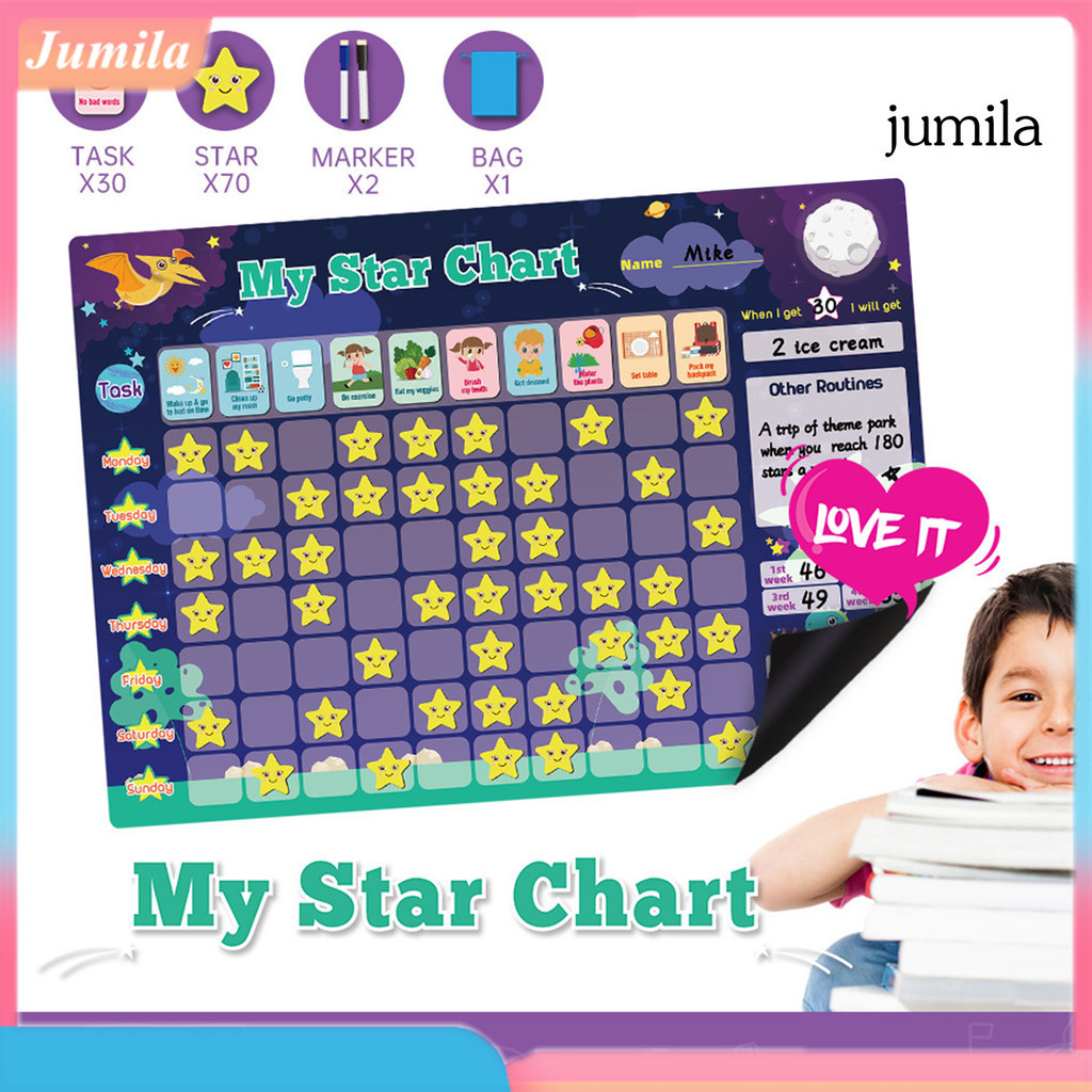 [jum] 1 Set Reward Chart Good Behavior Reward Sticker Chart Kit ...