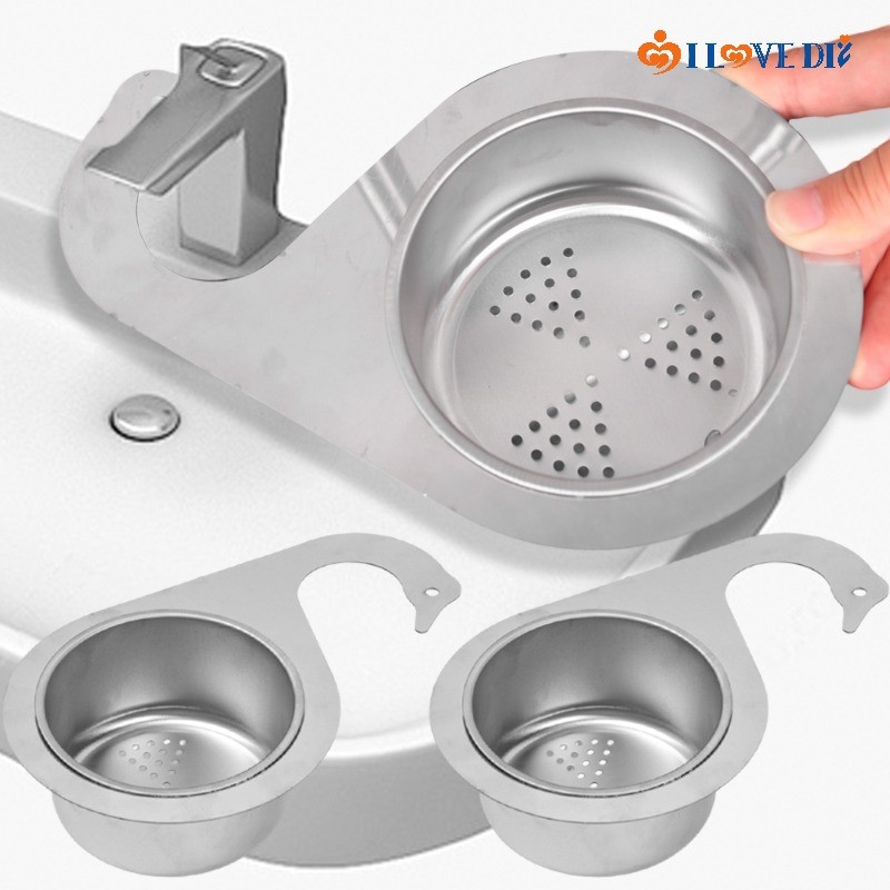 Stainless Steel Swan Shape Drain Basket - Kitchen Corner Sink Garbage ...