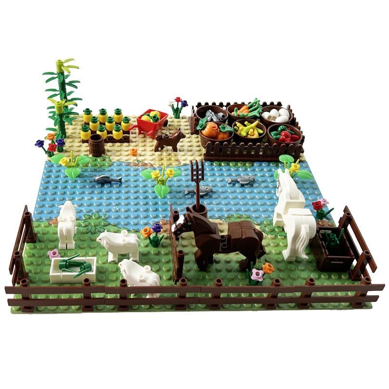 Ranch Building Block Decoration Small Particle Assembly Educational ...