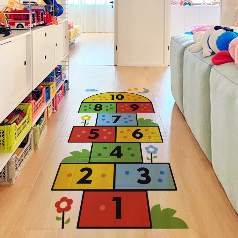 Wall Stickers Children Cartoon Jumping House Number Stickers, Children