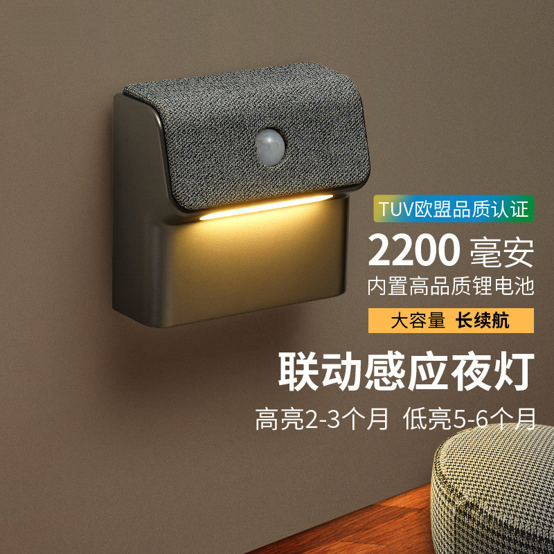 Rechargeable Magnetic Human Body Induction Light Bedroom Corridor Aisle ...