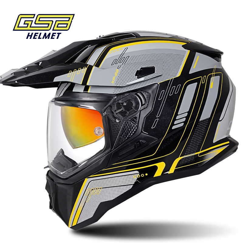 GSB XP-22 off-road rally helmet with dual mirrors | Shopee Malaysia