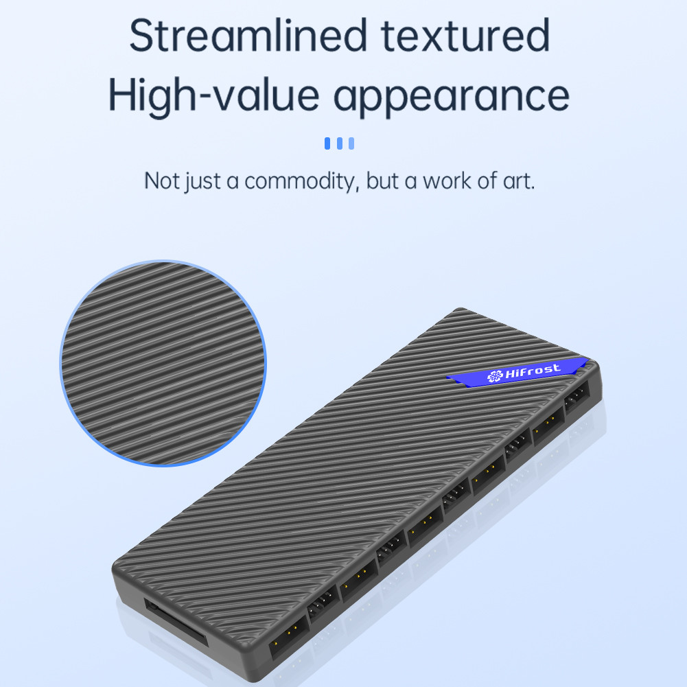 ARGB Controller 4Pin PWM 3Pin 5V ARGB Cooling Fan Hub with Remote for