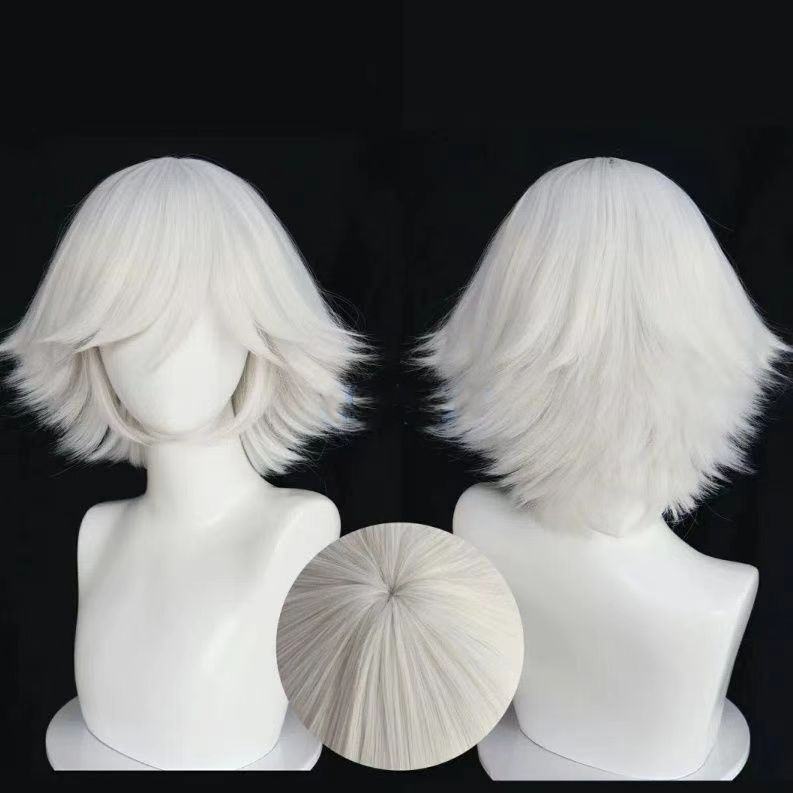 Mi Zu Ki Cosplay Wig Short Pure White Wig Cosplay Anime Cosplay Wigs Heat Resistant Synthetic Wigs Hair Shopee Malaysia