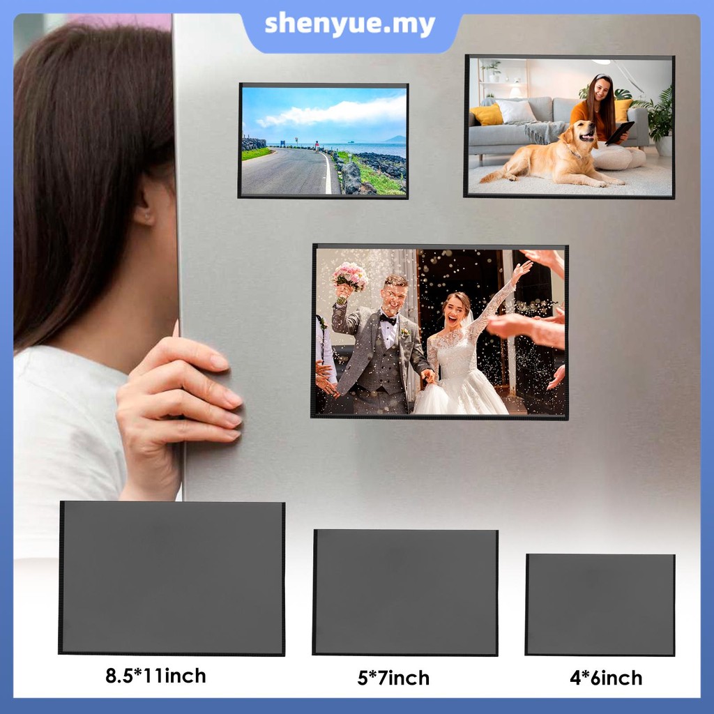 10Pcs Magnetic Picture Frames Magnetic Photo Pocket Reusable Magnetic ...