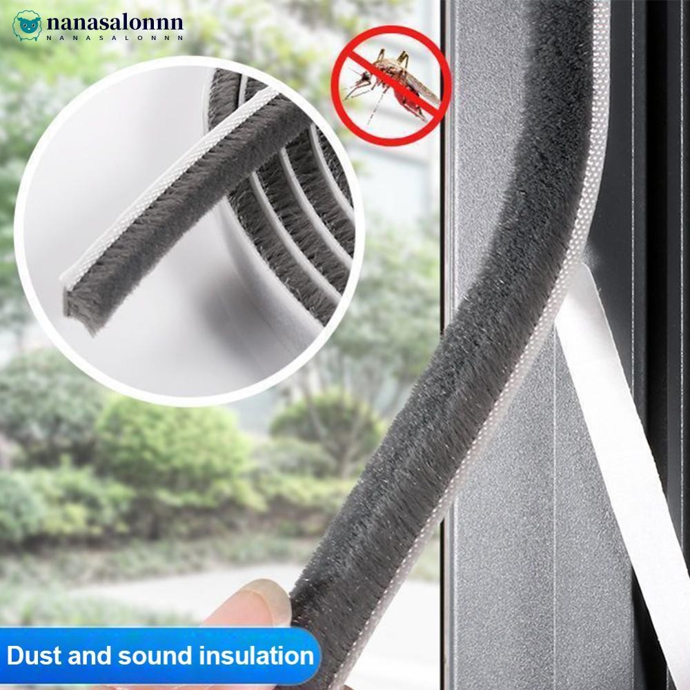 NANASALONNN 10M Brush Strip Self Adhesive Door Window Weather Stripping ...