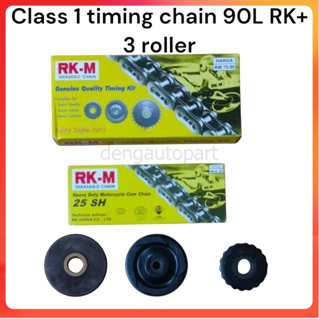 100% ORIGINAL RKM TIMING CHAIN HONDA EX5/DREAM/WAVE100/CLASS 1 TIMING ...