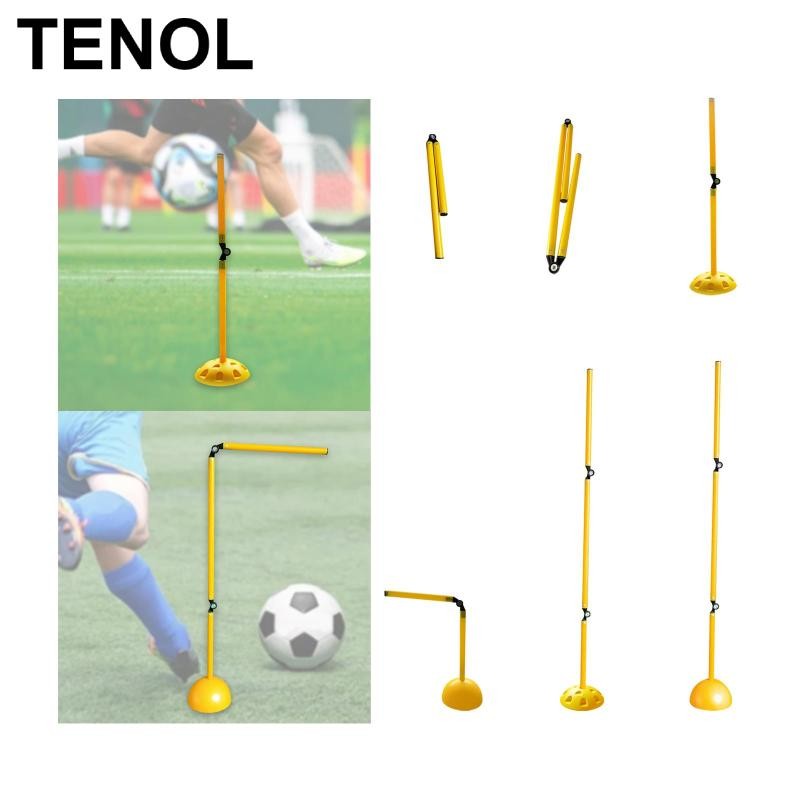TENOL Soccer Agility Pole Set Practical Barrier Marking Pole Folding ...