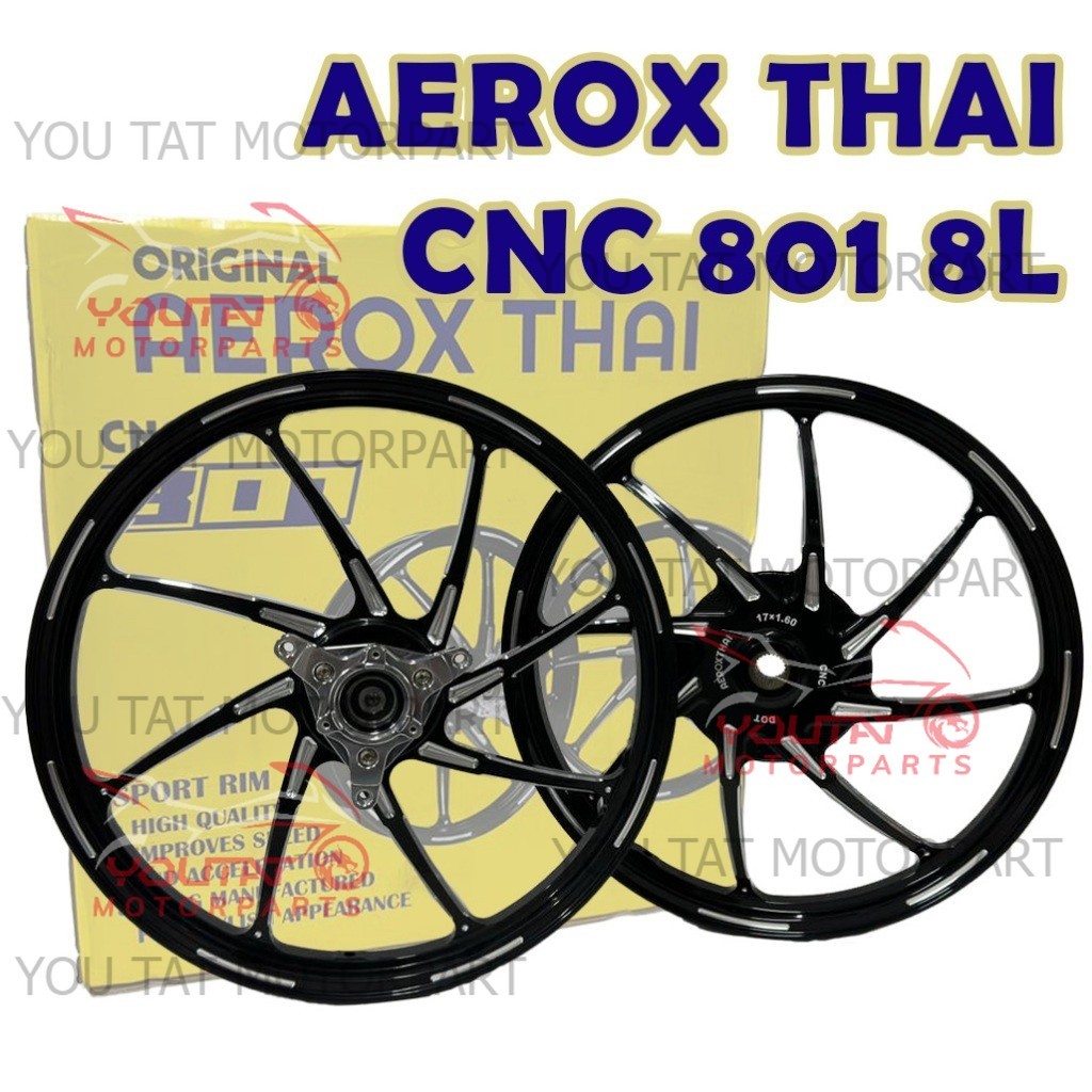 AEROX THAI AEROX 801 CNC SPORT RIM 8L SPORT RIM CNC NVX V1 V2 AEROX NVX ...