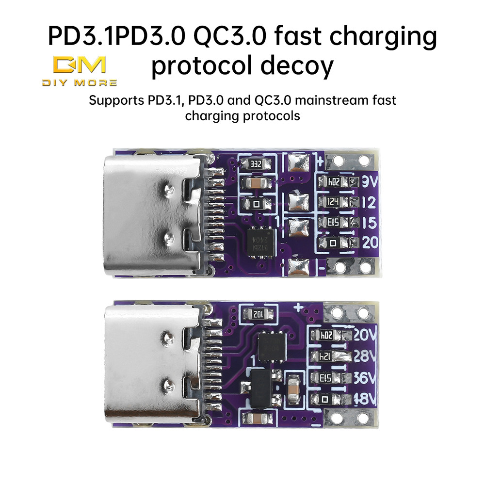 DIYMORE PD3.1 PD3.0 QC3.0 fast charging protocol decoy Aging test board ...