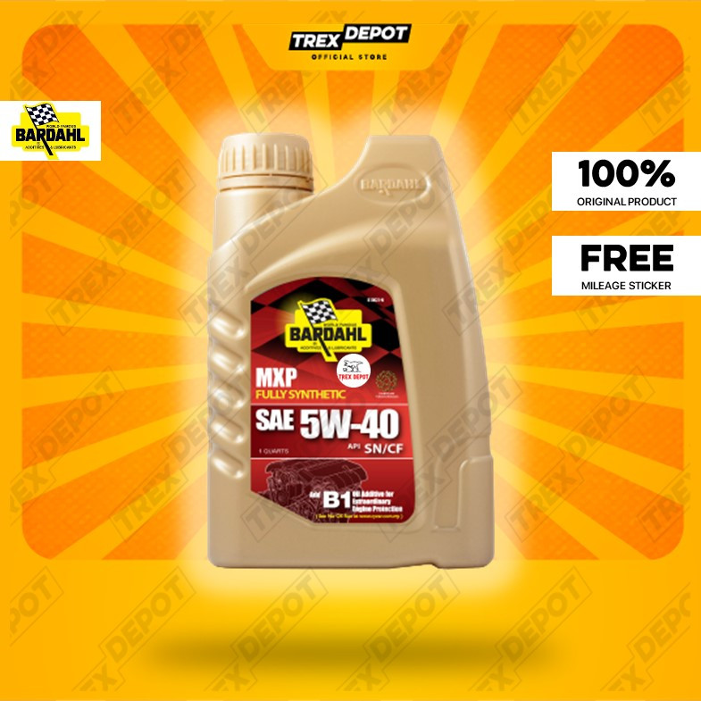 Bardahl MXP Fully Synthetic Engine Oil 5W40 (1Qt) | Shopee Malaysia