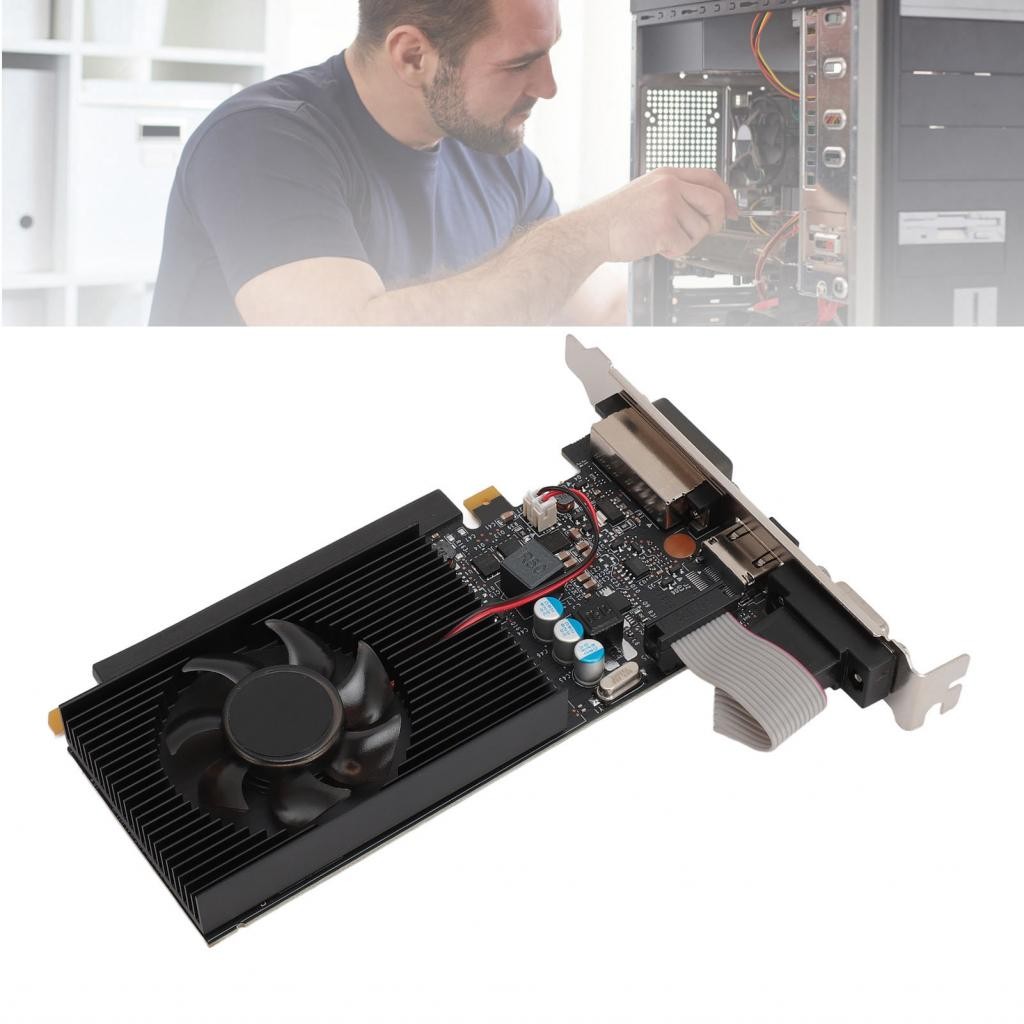 Honglai8 Gaming Graphics Card GT710 2GD3 64 Bit Professional Quiet Easy ...