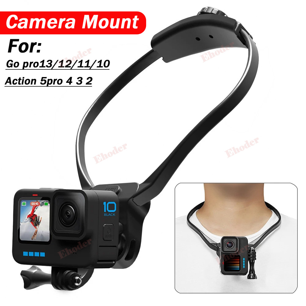 Neck Holder Camera Mount For GoPro 13 12 Hero 11 10 9 8 7 Insta360 DJI ...