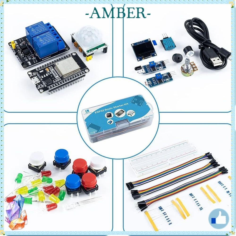 AMBER ESP32 Starter Kit, DIY Development Board Starter Kit, Accessories ...