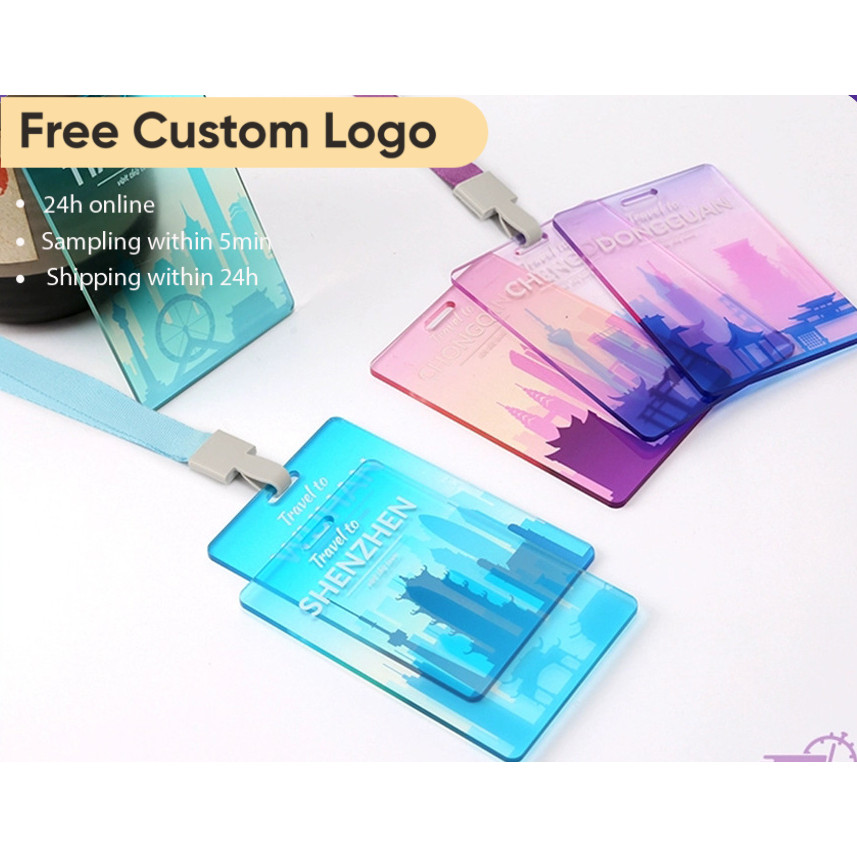 Free custom logo Acrylic work badge customization, work ID ...