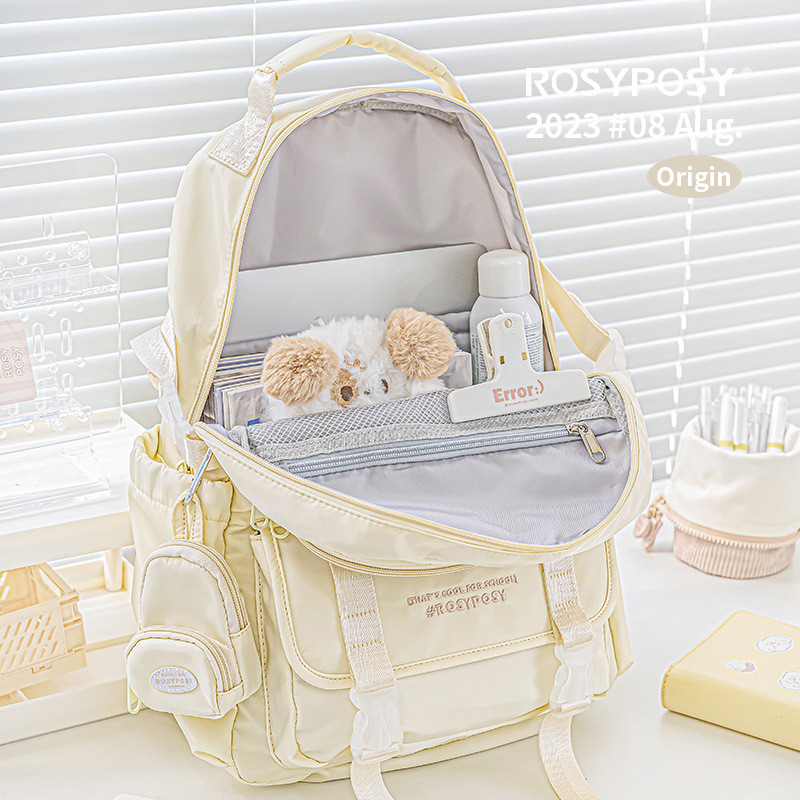 Rosy Posy Backpack, Cream Star Drawstring Backpack,2025 | Meses sin interés