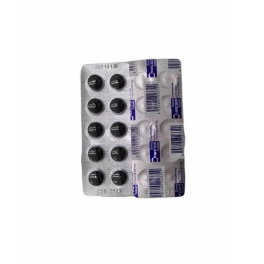 DYNAPHARM ACTIVATED CHARCOAL TABLET 250MG 10'S (EXP 10/2026) Shopee