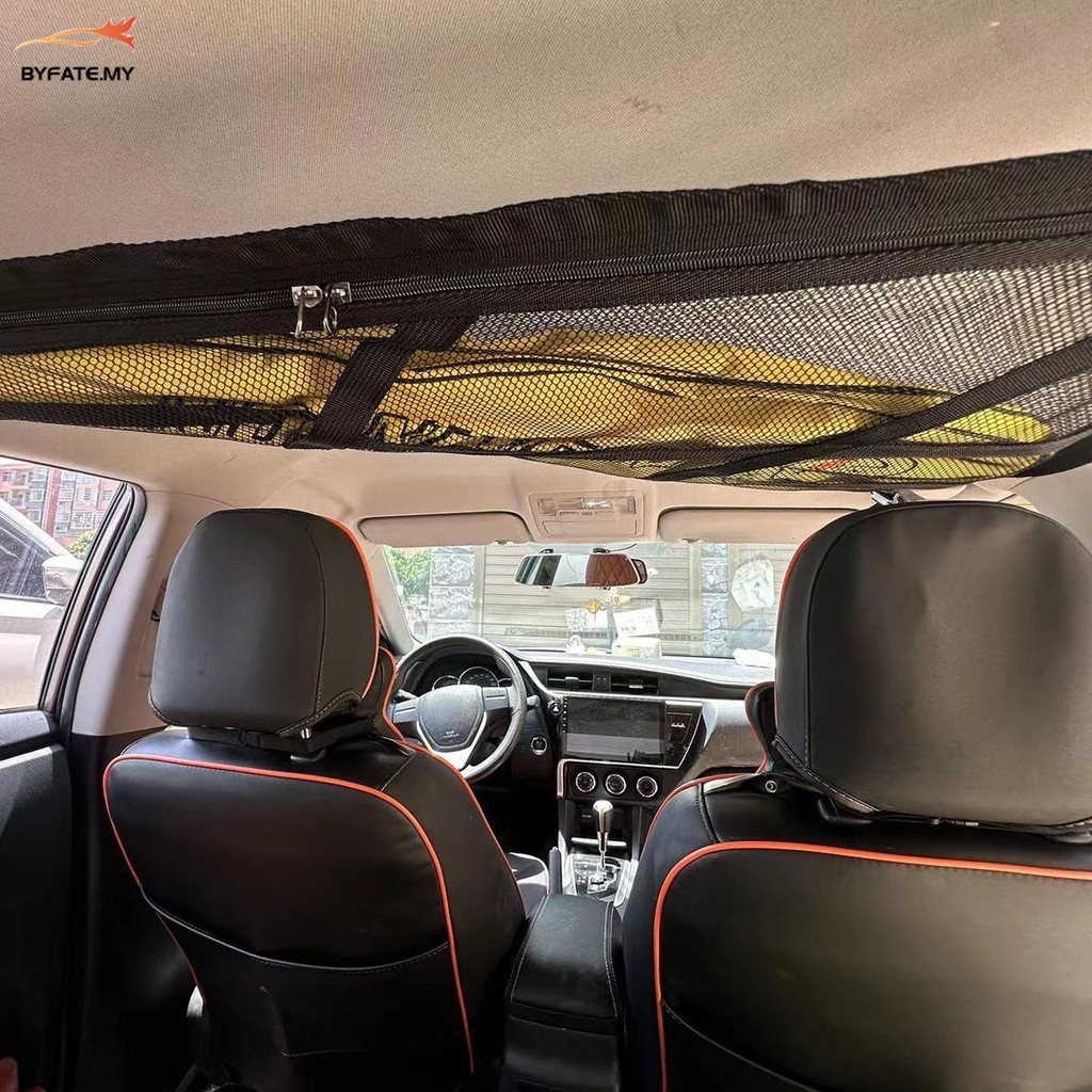 Car Ceiling Cargo Net Adjustable Buckle Car Roof Storage Organizer Net ...