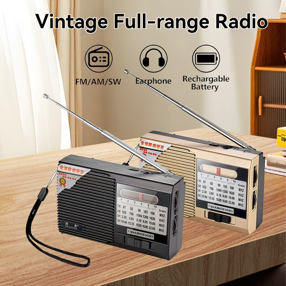 💡🇲🇾Ready Stock💡Rechargeable Radio Speaker AM/FM/SW 3 Band Radio AC ...
