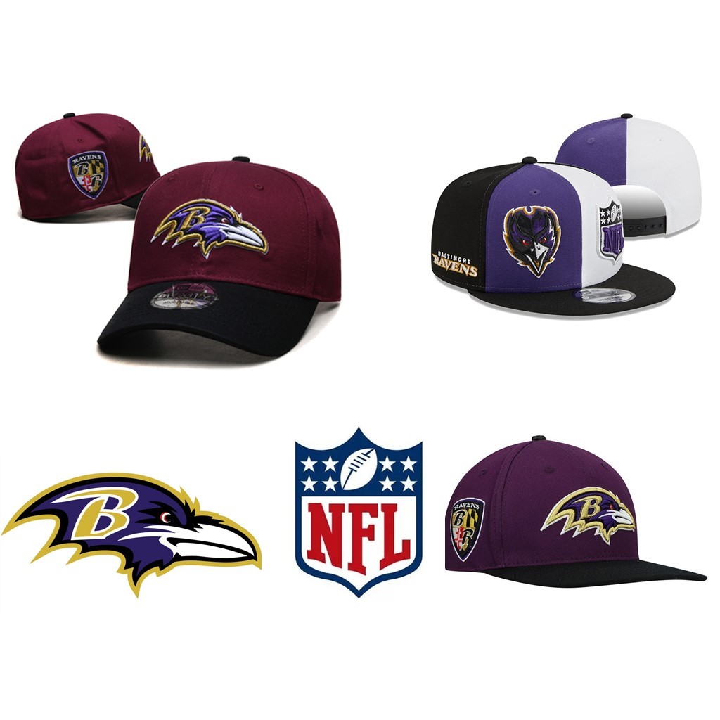 2024 Nfl Baltimore Ravens Team 9 Fifty New Youth Outdoor Sports Hip Hop Fashion Rugby Cap