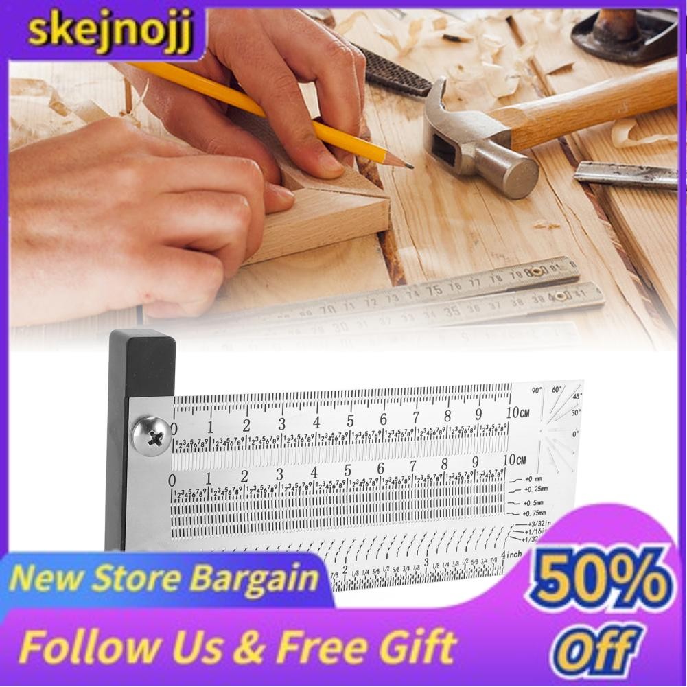 Skejnojj T Square Marking Ruler 4 Inch 100mm Woodworking Layout Scriber ...