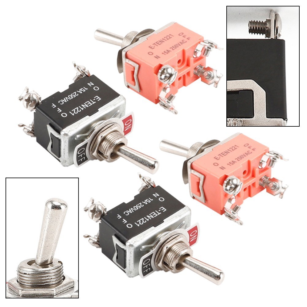 hot| 12MM push button switch 1021 rocker toggle switch four-pin two ...