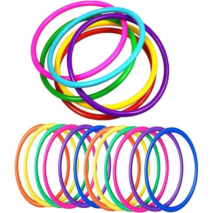 10pcs Plastic Toss Rings Kids Ring Toss Game for Kindergarten Garden ...