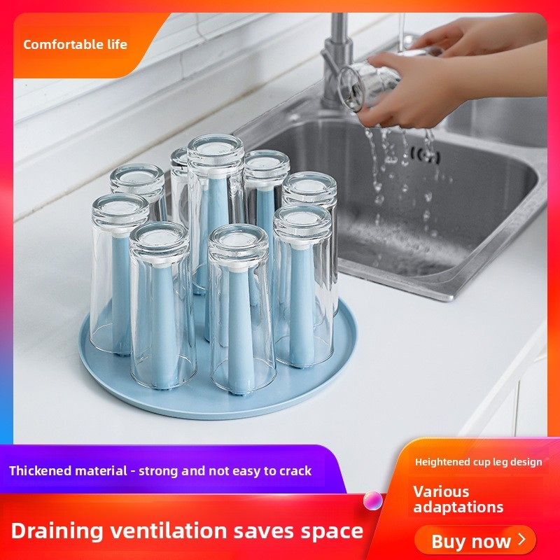 Multi-Functional Cup Drying Rack - Wall Mount & Tabletop Tea Set Holder ...
