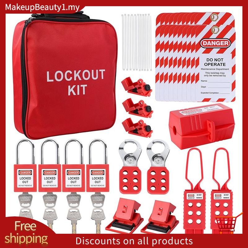 Lockout Tagout Kit, Electrical Loto-Kit with Circuit Breaker Lockout ...
