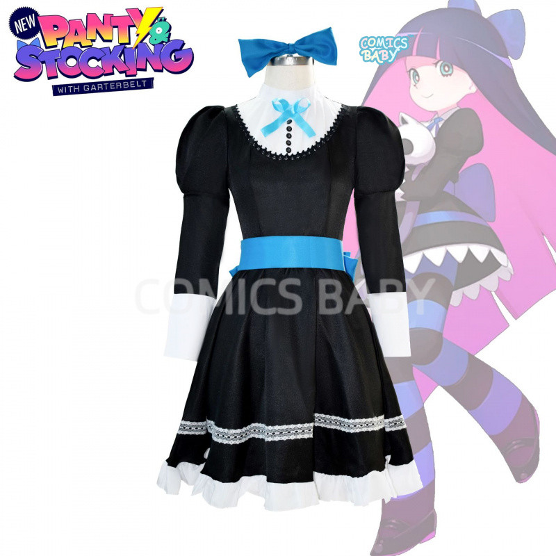 Panty & Stocking with Garterbelt Stocking Anarchy Sweets Paradise Maid Outfit Cosplay Costume main image 1