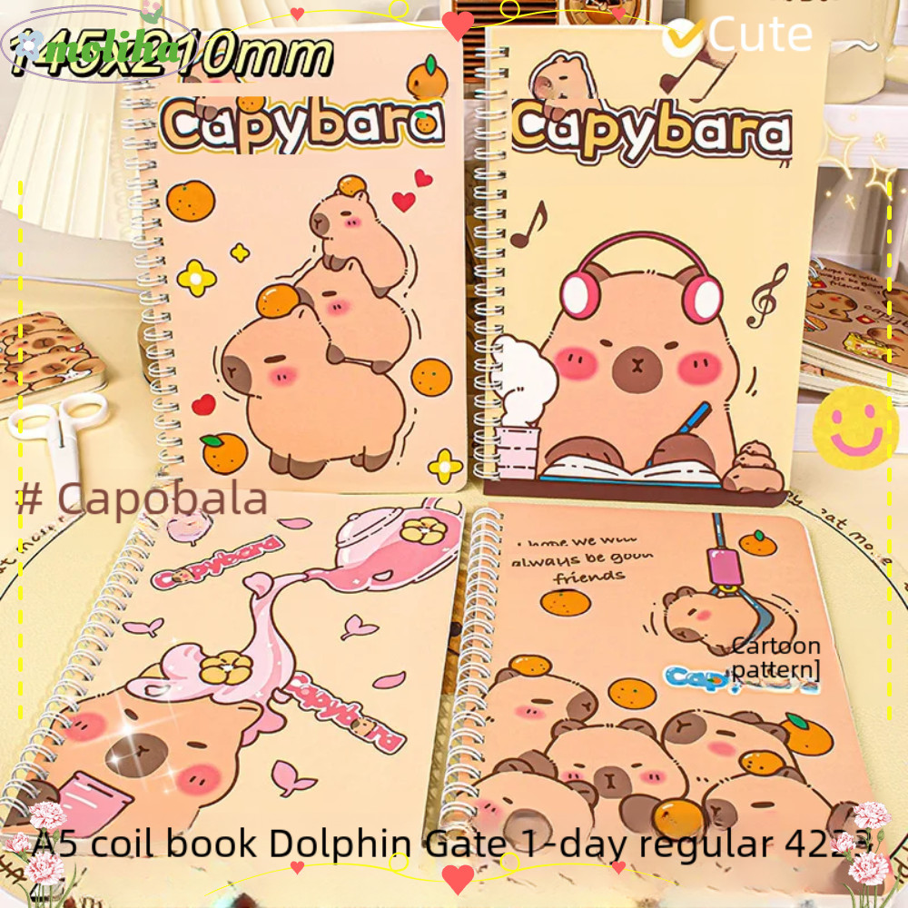 MOLIHA Notebook, Waterproof Capybara Notepad, Cute Kawaii Thickened A5 ...