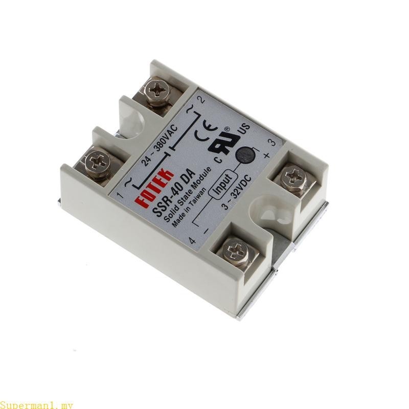 Best 24V-380V SSR-40DA 40A 3-32V DC-AC Solid State Relay Module New ...