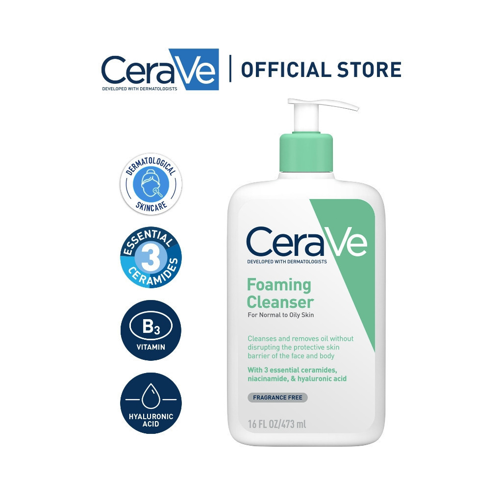 CeraVe Foaming Cleanser (88ml 236ml 473ml) | Shopee Malaysia