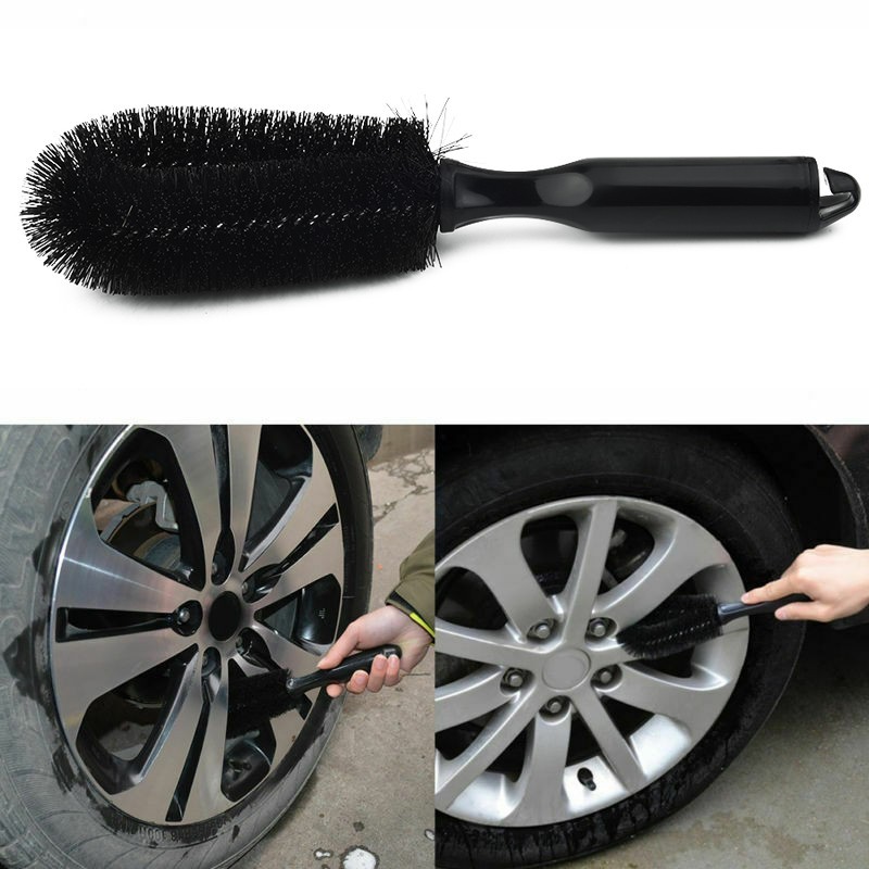 EZ BIG DETAIL BRUSH - Extra Long Alloy Wheel Cleaning Brush - No Exposed Metal