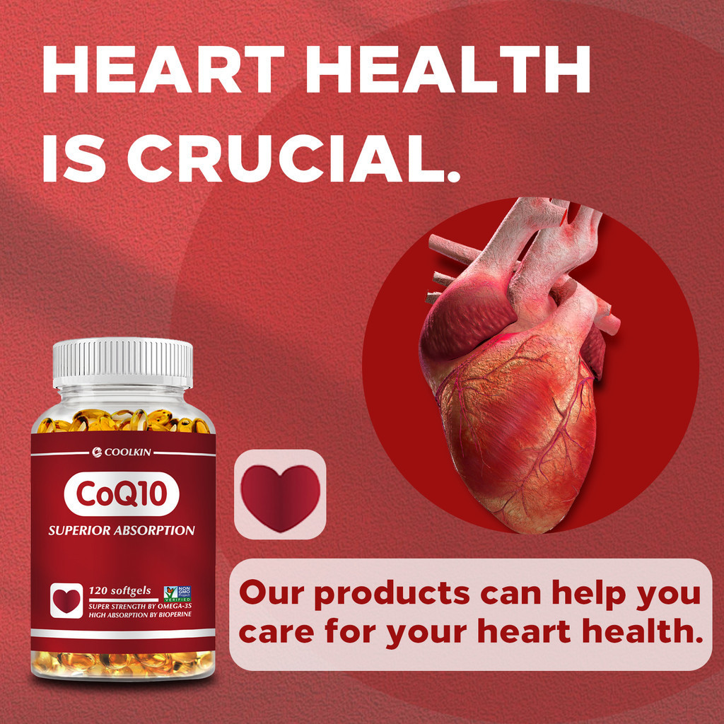 COOLKIN CoQ10-400mg-Softgels, with PQQ, BioPerine and Omega-3, Coenzyme Q10  (ubiquinone) supplement, high absorption rate, strong antioxidant effect,  support heart health | Shopee Malaysia