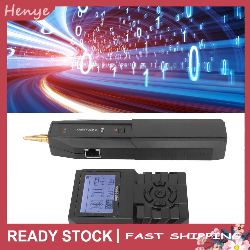 Henye LAN Cable Tester PoE LCD Display 5 Scan Modes Ethernet Wire ...