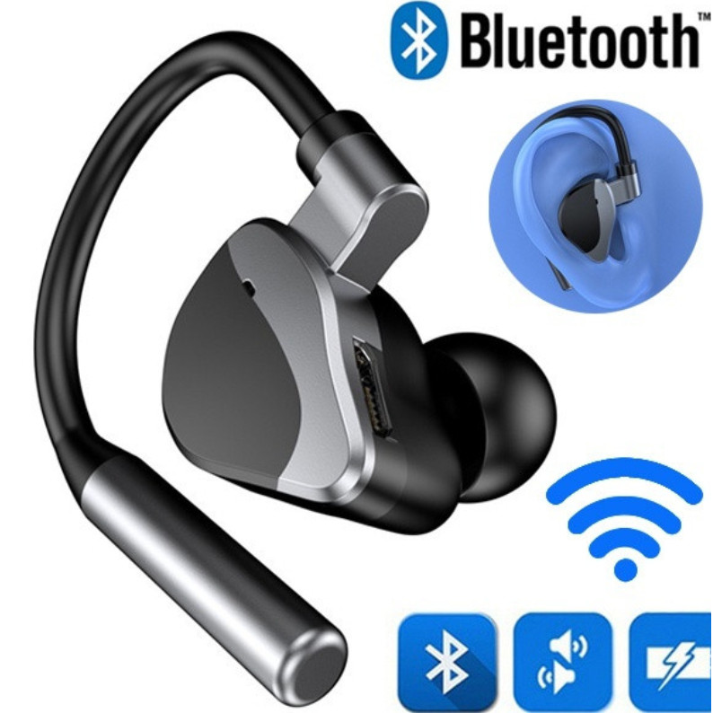 1Pc Earphone Bluetooth Wireless Earbud Sport Headphone Noise Cancelling  Bluetooth Headset Business Earpiece