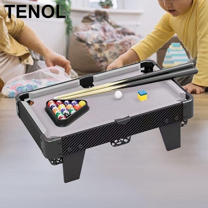 TENOL Mini Pool Table for Kids Wood Billiards Game Table for Boys ...