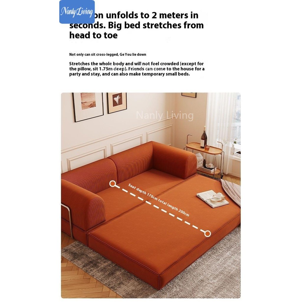 ApeHome compression sofa Compressed Sofa Recliner Balcony Soft Foldable ...