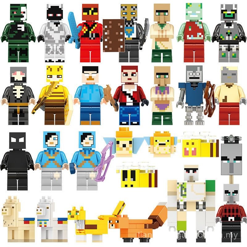 New Compatible Building Blocks Minecraft Building Blocks Minifigures ...