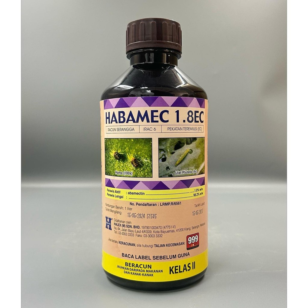 1L Halex HABAMEC 1.8EC abamectin Thrip,Lalat Putih,Hamama Dan Serangga ...