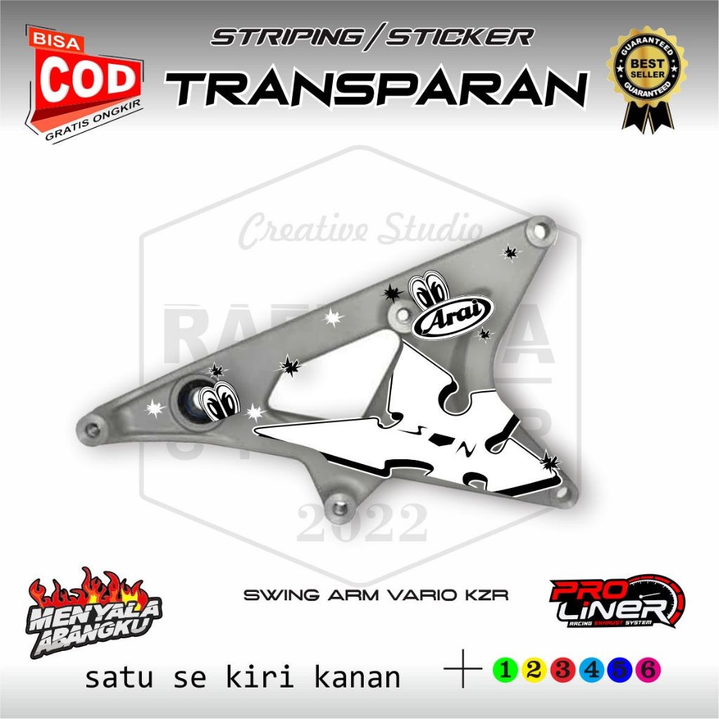 Honda vario kzr simple swing arm sticker with suriken motif | Shopee ...