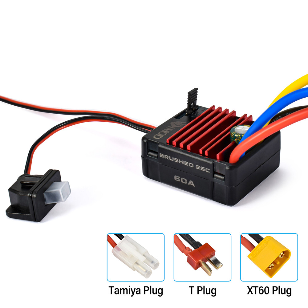 9IMOD 60A Brushed ESC IP65 Waterproof BEC 5V/2A 2-3S Lipo For 550 540 ...
