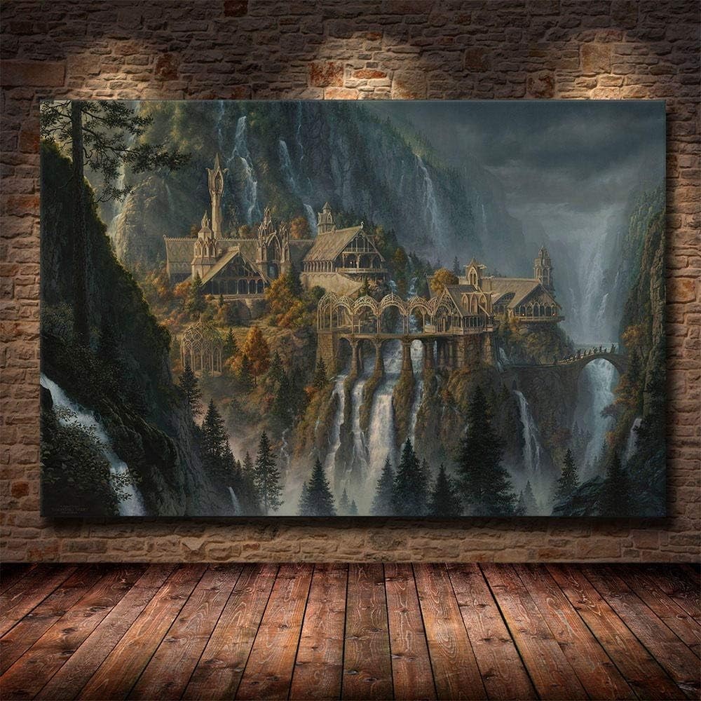 Movie Posters Lord of The Rings Rivendell Fairyland Painting On Canvas ...