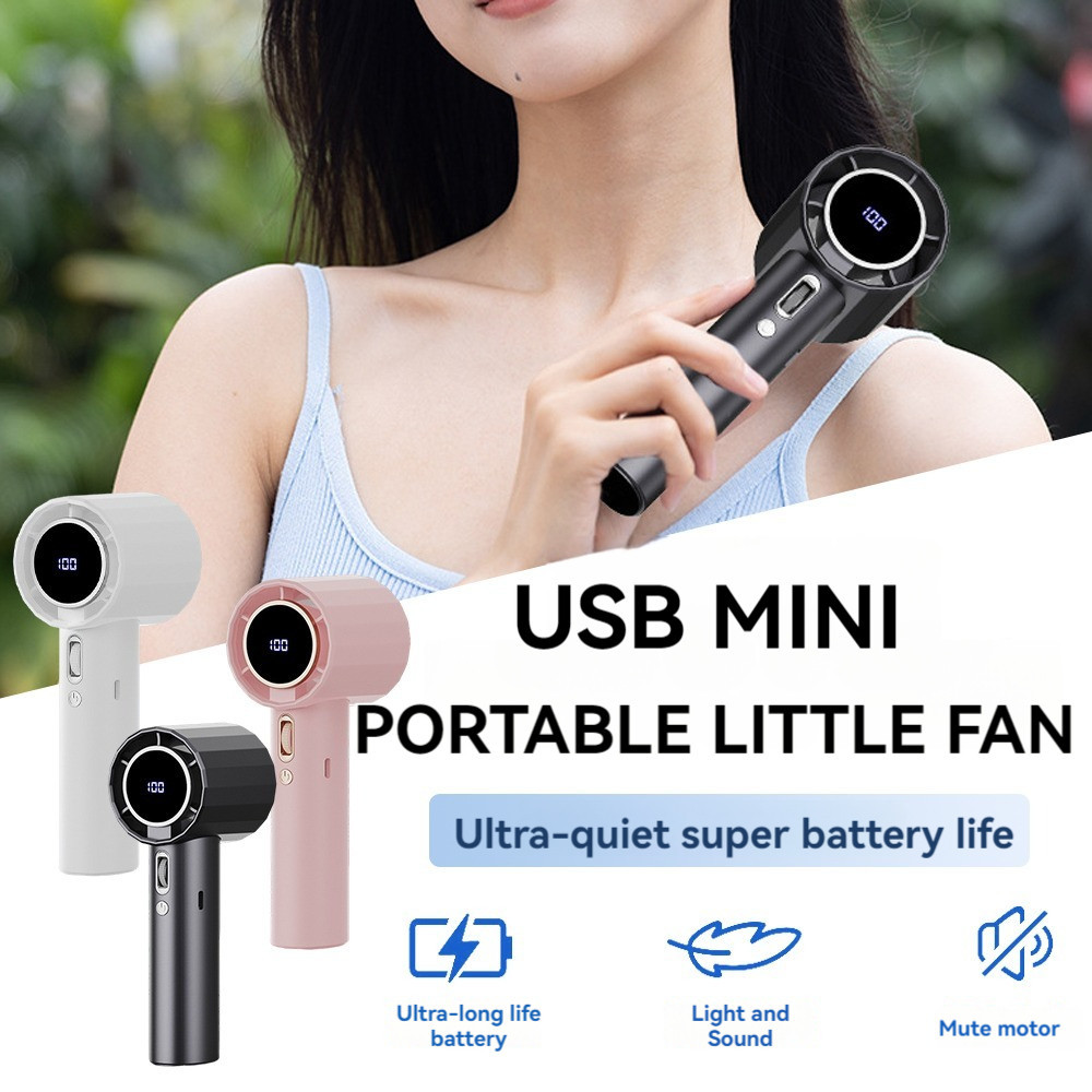 USB small wind cannon Cooling rechargeable fan Mini portable brushless ...