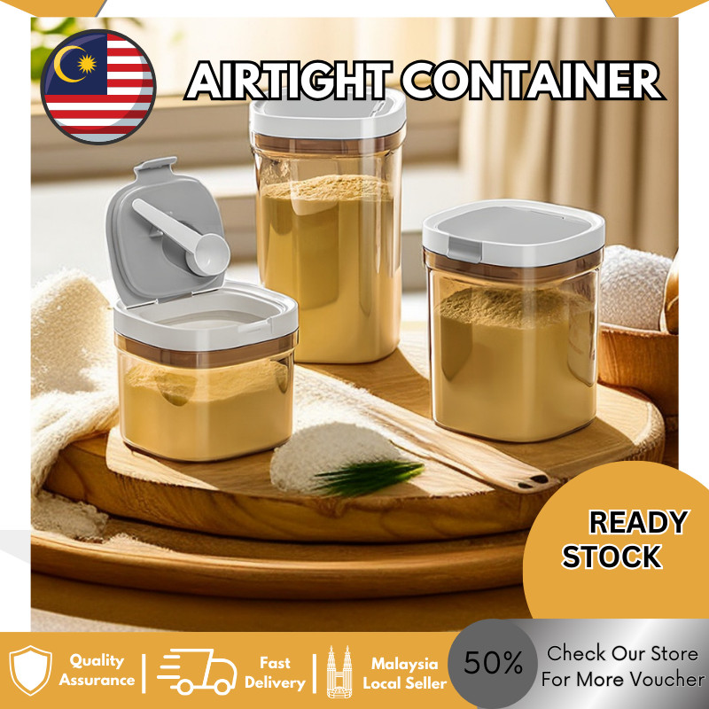 Airtight Container Baby Milk Powder Jar Lock Dry Food Container BPA ...