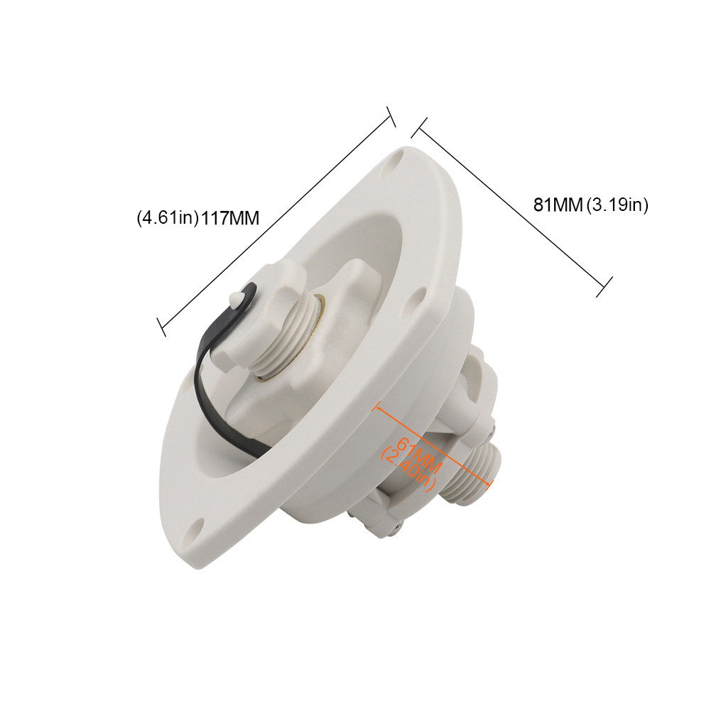 RV Mains Water Inlet with Pressure Regulator Black/White Motorhome ...