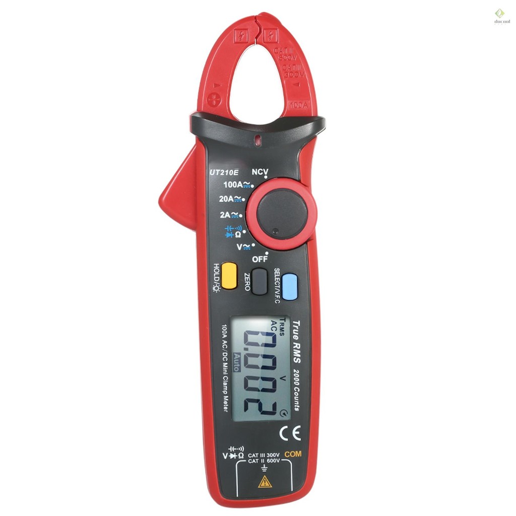 UNI-T UT210E Mini Digital Handheld Clamp Multimeter Backlight LCD True ...